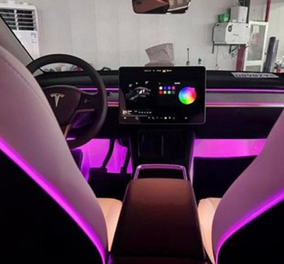 成都特斯拉氛围灯定制 防眩光设计保护夜间行车安全